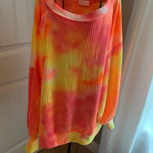 Oversized tie-dyed shirt